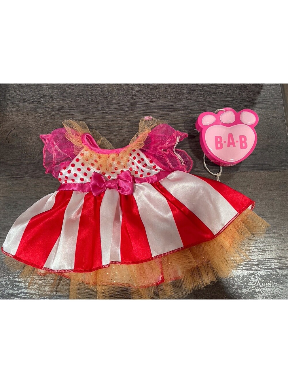 Build A Bear Clothes Lalaloopsy Dresss Stripes Polka Dots Brush Accessory BAB